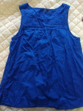 Prana linen eyelet tank